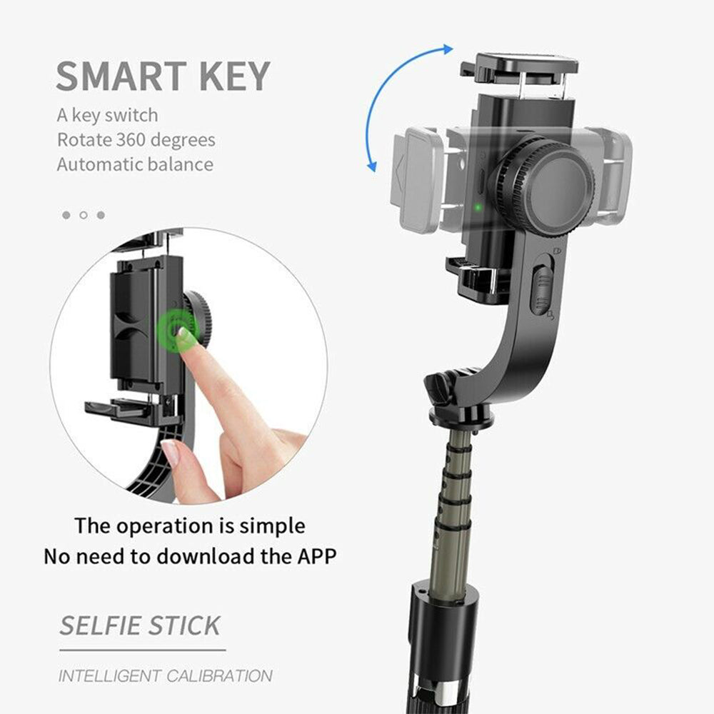 Selfie Stick Bluetooth Techsuit L08, Universeel, Zwart