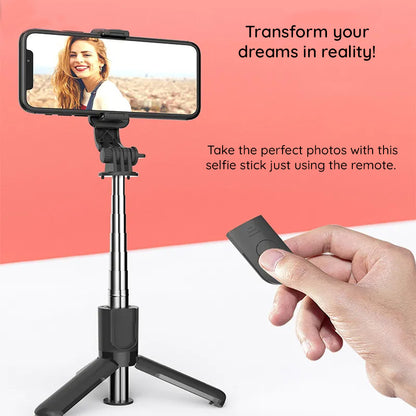 Selfie Stick Bluetooth Techsuit L11, Universeel, Zwart