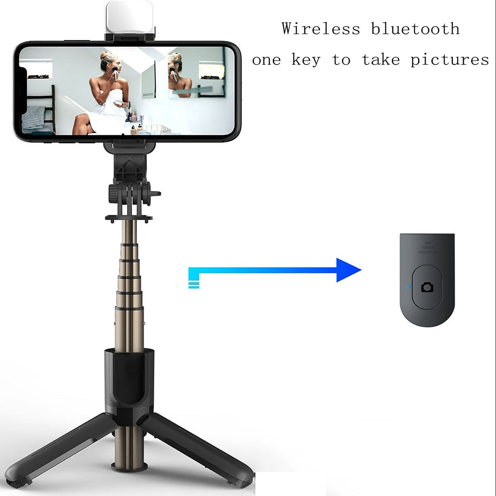 Selfie Stick Bluetooth Techsuit L11s, Universeel, Zwart