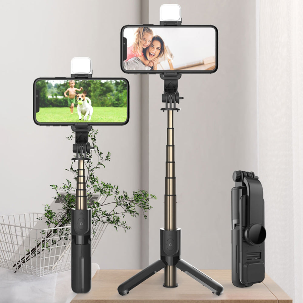 Selfie Stick Bluetooth Techsuit L11s, Universeel, Zwart