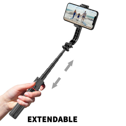 Selfie Stick Bluetooth Techsuit L12, Universeel, Zwart
