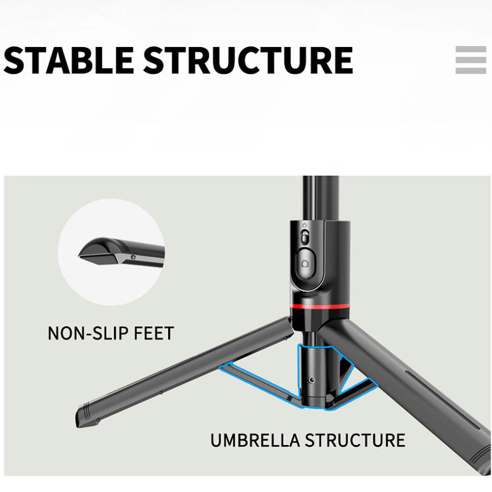 Selfie Stick Bluetooth Techsuit L12, Universeel, Zwart