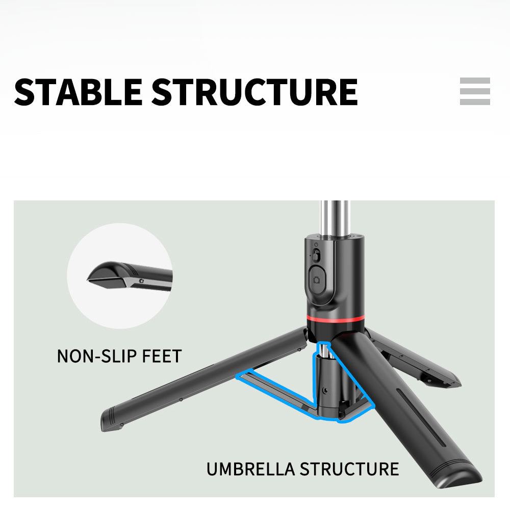 Selfie Stick Bluetooth Techsuit L13, Universeel, Zwart