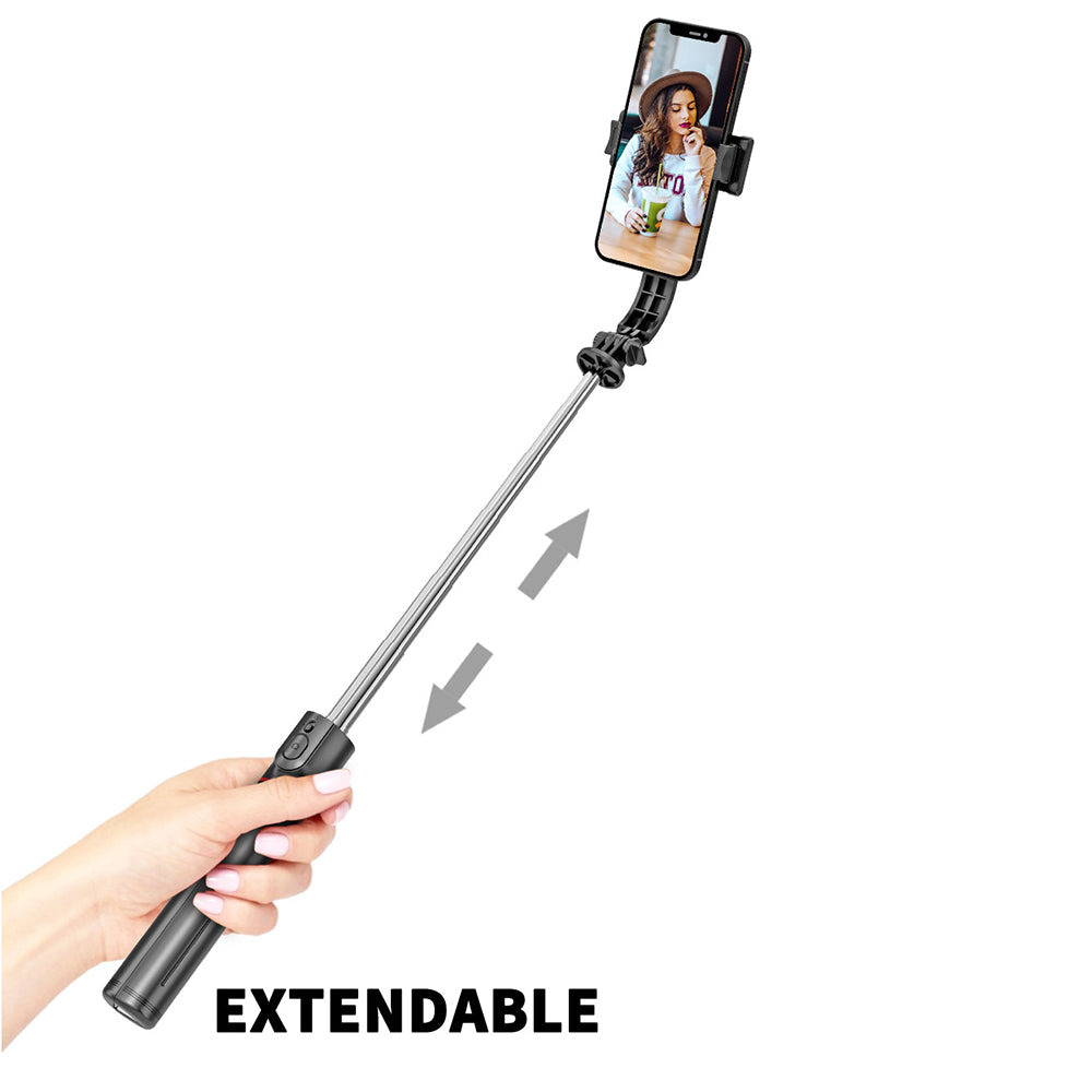 Selfie Stick Bluetooth Techsuit L13, Universeel, Zwart