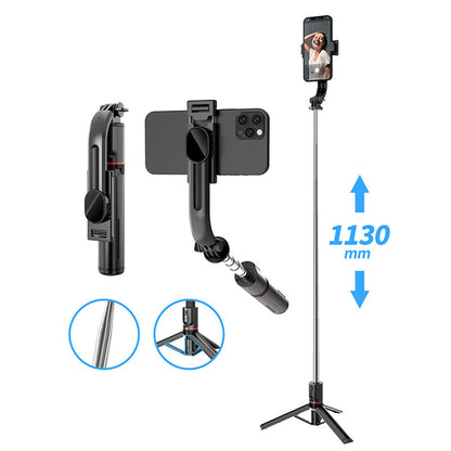 Selfie Stick Bluetooth Techsuit L13, Universeel, Zwart