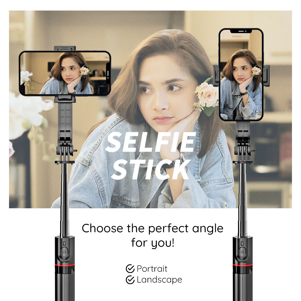 Selfie Stick Bluetooth Techsuit L13, Universeel, Zwart