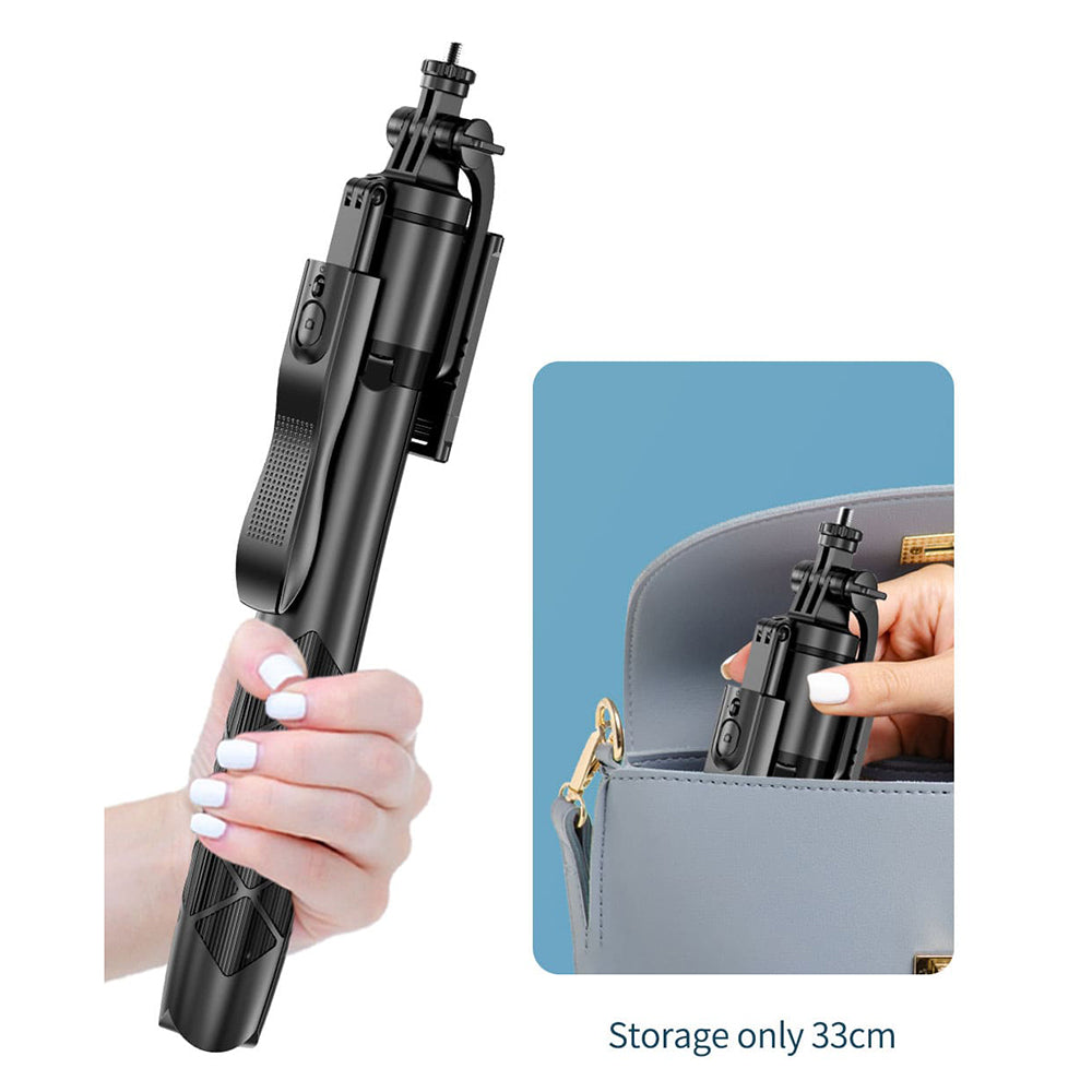 Selfie Stick Bluetooth Techsuit L16, Universeel, Zwart