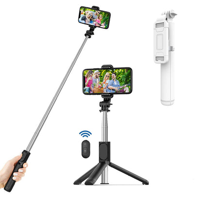 Selfie Stick Bluetooth Techsuit Q01, Universeel, Wit