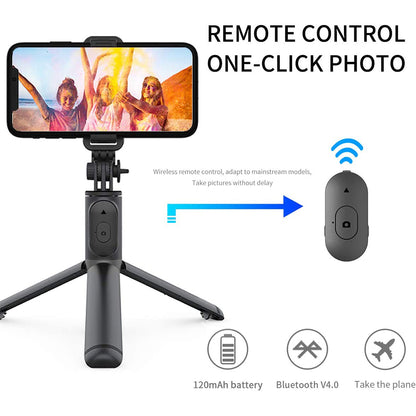 Selfie Stick Bluetooth Techsuit Q01, Universeel, Wit