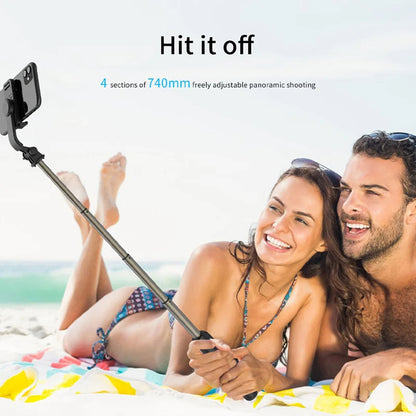 Selfie Stick Bluetooth Techsuit Q03, Universeel, Zwart