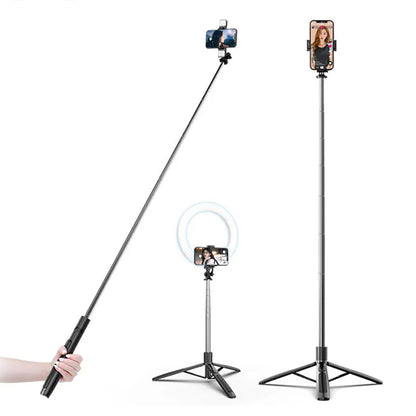 Selfie Stick Bluetooth Techsuit Q05, Universeel, Zwart