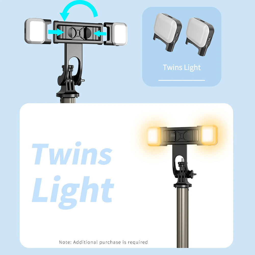 Selfie Stick Bluetooth Techsuit Q06, Universeel, Zwart