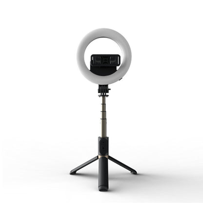 Selfie Stick Bluetooth Techsuit Q07 Ring Light, Universeel, Zwart