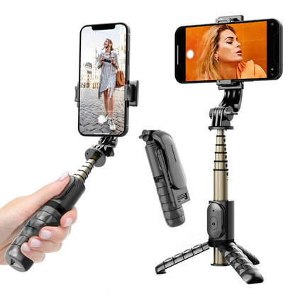 Selfie Stick Bluetooth Techsuit Q10, Universeel, Zwart