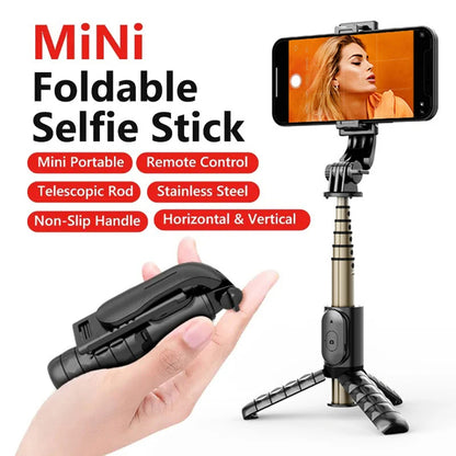 Selfie Stick Bluetooth Techsuit Q10, Universeel, Zwart
