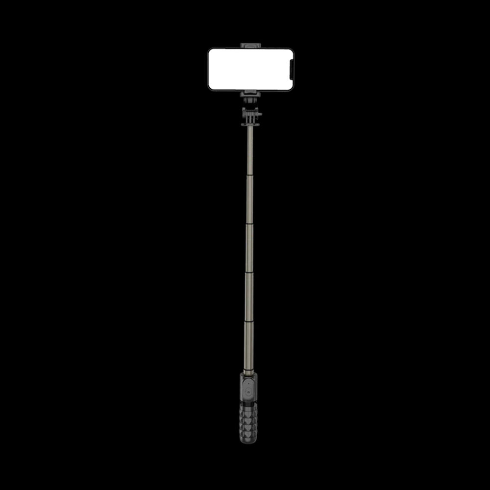 Selfie Stick Bluetooth Techsuit Q10, Universeel, Zwart