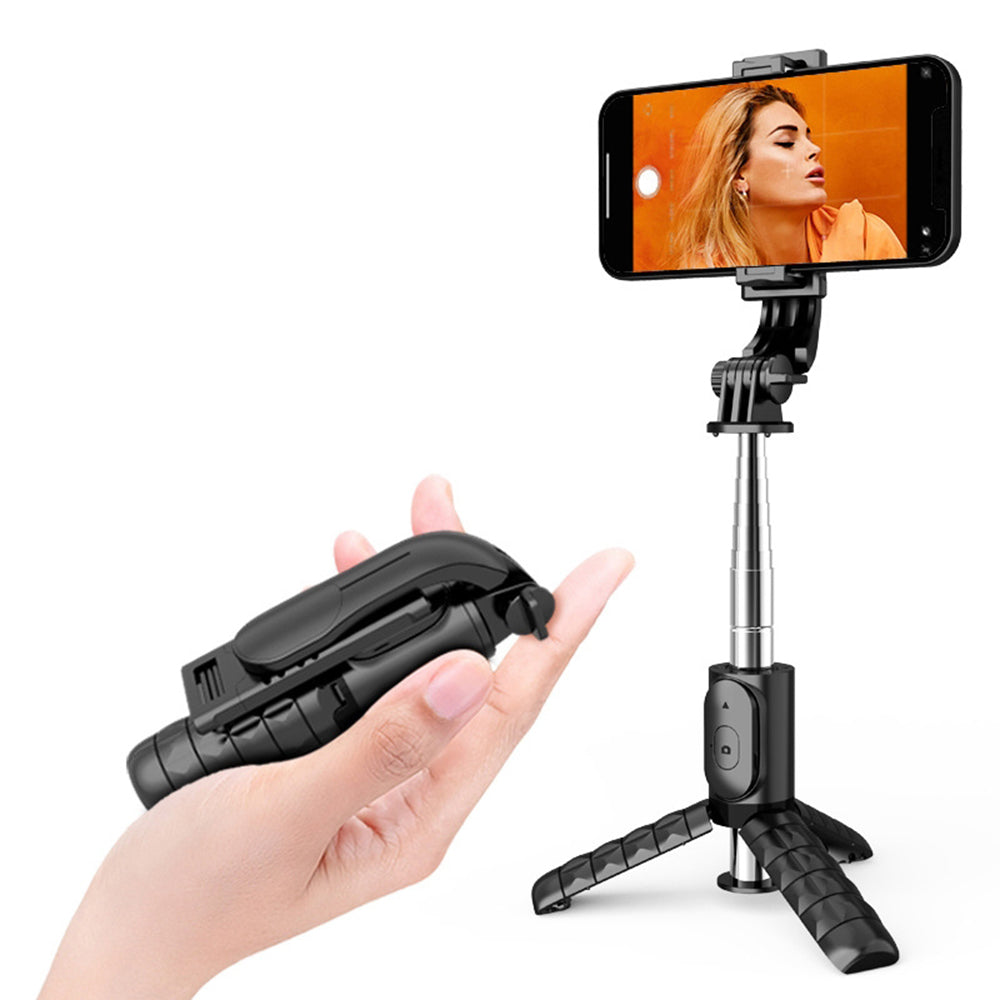 Selfie Stick Bluetooth Techsuit Q11, Universeel, Zwart