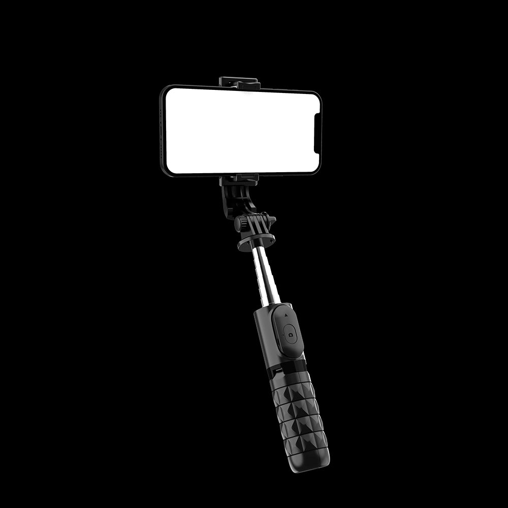 Selfie Stick Bluetooth Techsuit Q11, Universeel, Zwart