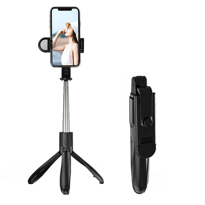 Selfie Stick Bluetooth Techsuit S01-S, Universeel, Zwart