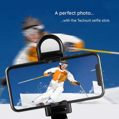 Selfie Stick Bluetooth Techsuit S01-S, Universeel, Zwart