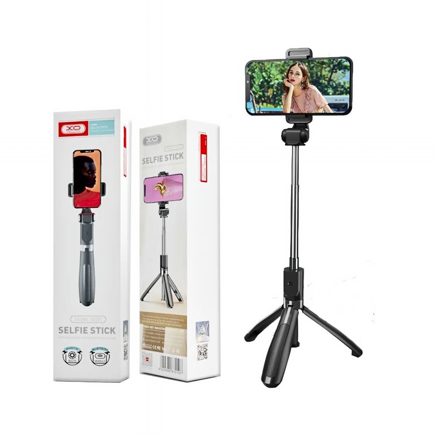 Bluetooth Selfie Stick XO Design SS08, Universal, Black