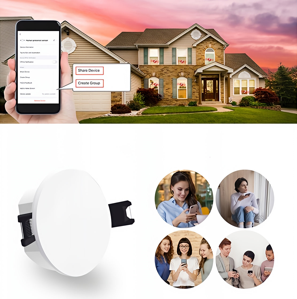 Bewegingssensor Moes ZSS-QY-HP, ZigBee