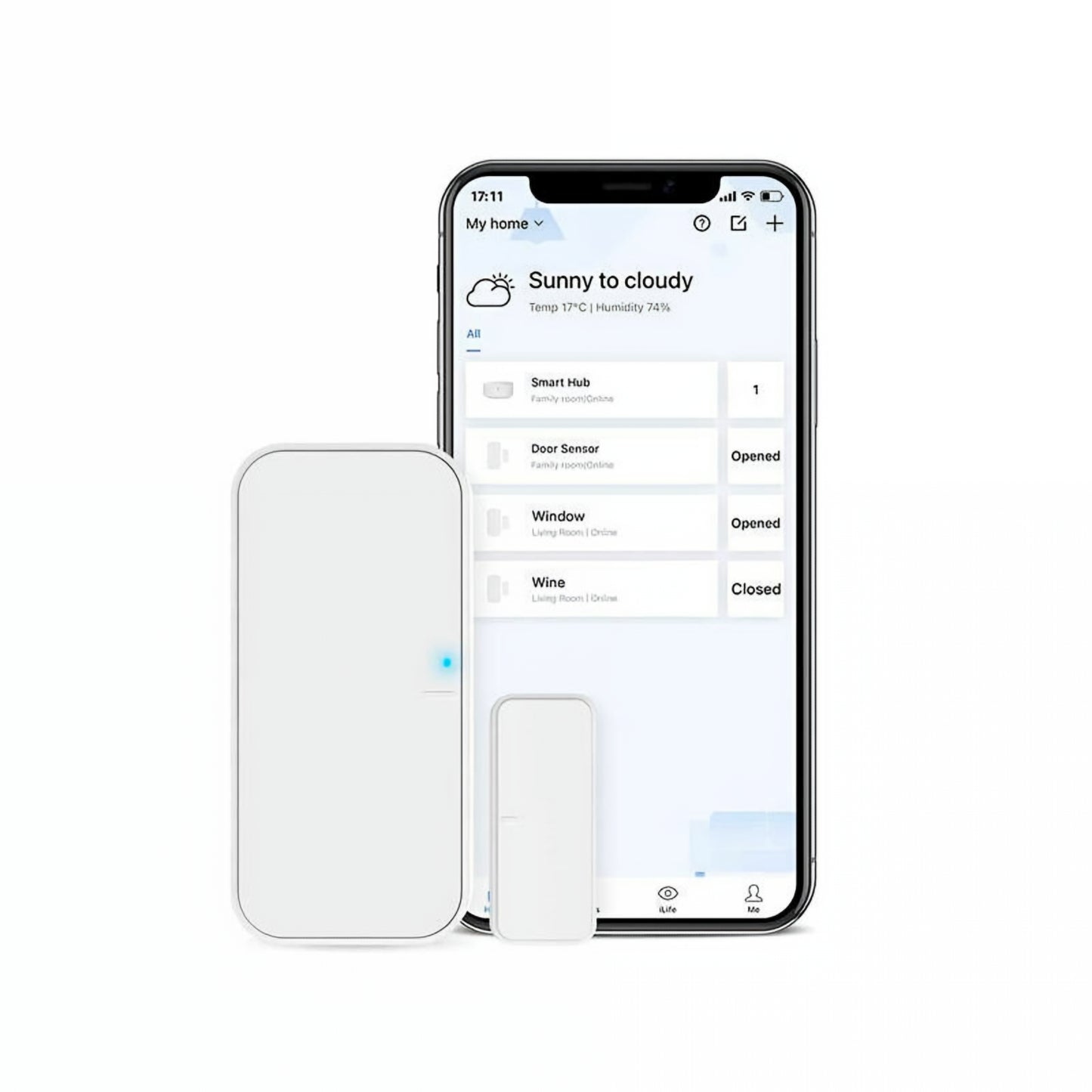 Deur-/Raamsensor Broadlink DS4 met Hub S3, Wi-Fi