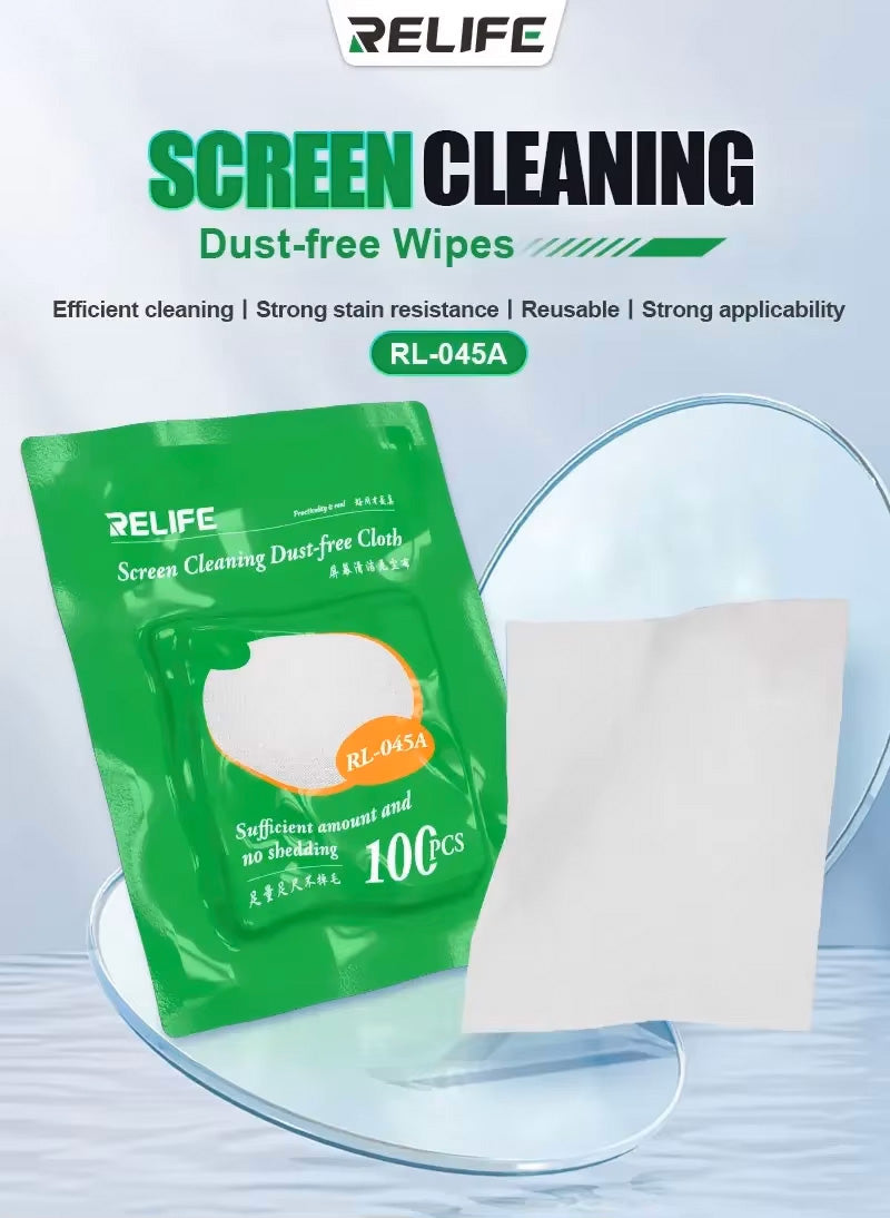 Droge Reinigingsdoekjes Relife RL-045A, Set van 100 stuks