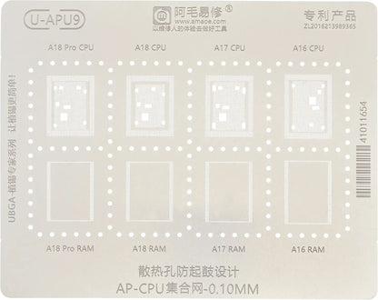 BGA-mesh Amaoe U-APU9 voor Apple iPhone 15 Pro Max