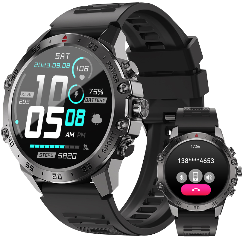 Smartwatch BWOO WA-08, Zwart