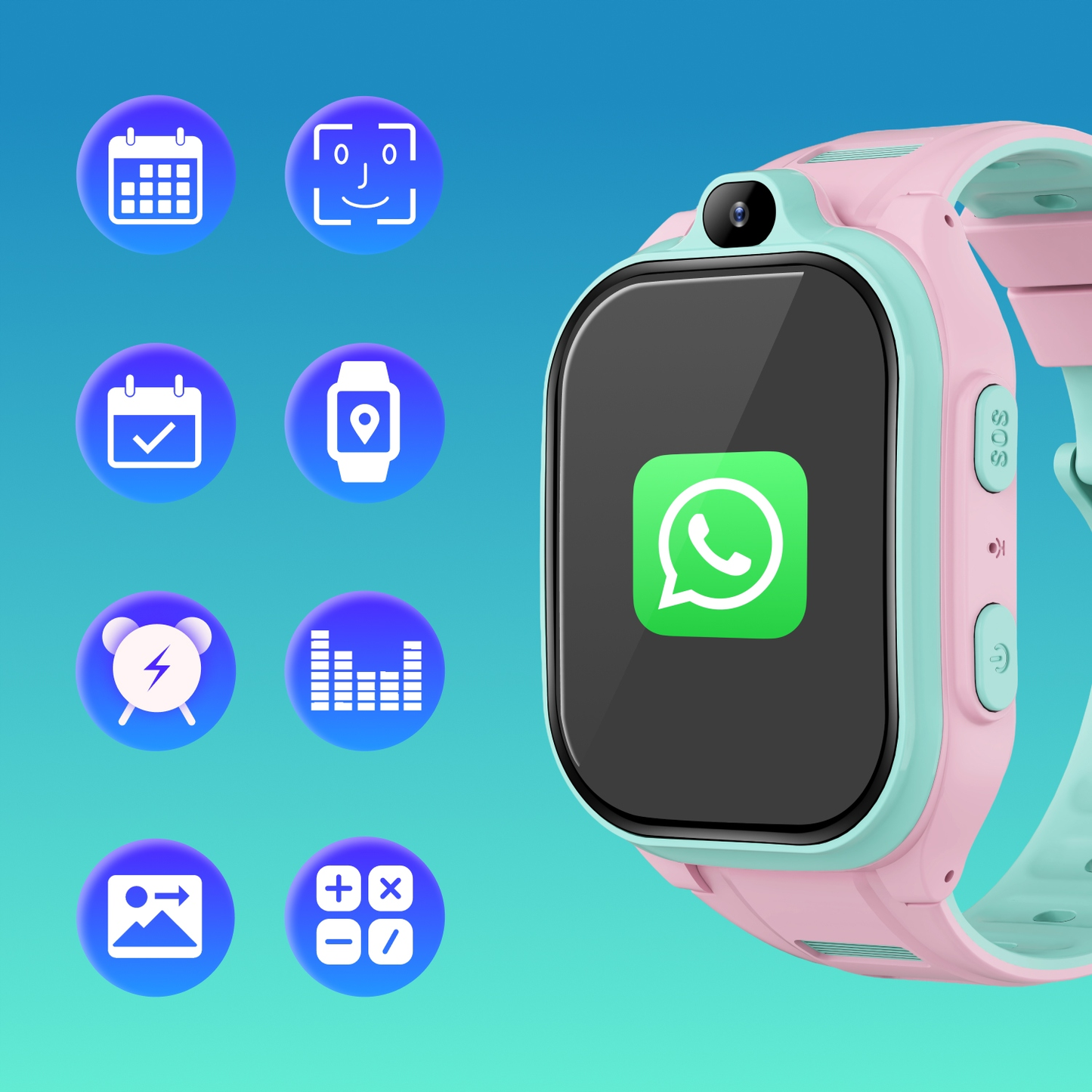 Smartwatch Forever Kids Boost KW-530 Call, Roze