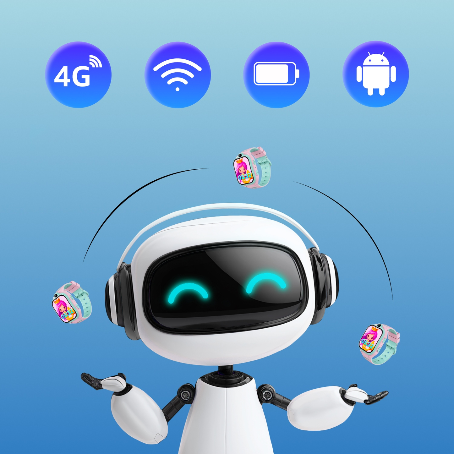 Smartwatch Forever Kids Boost KW-530 Call, Roze