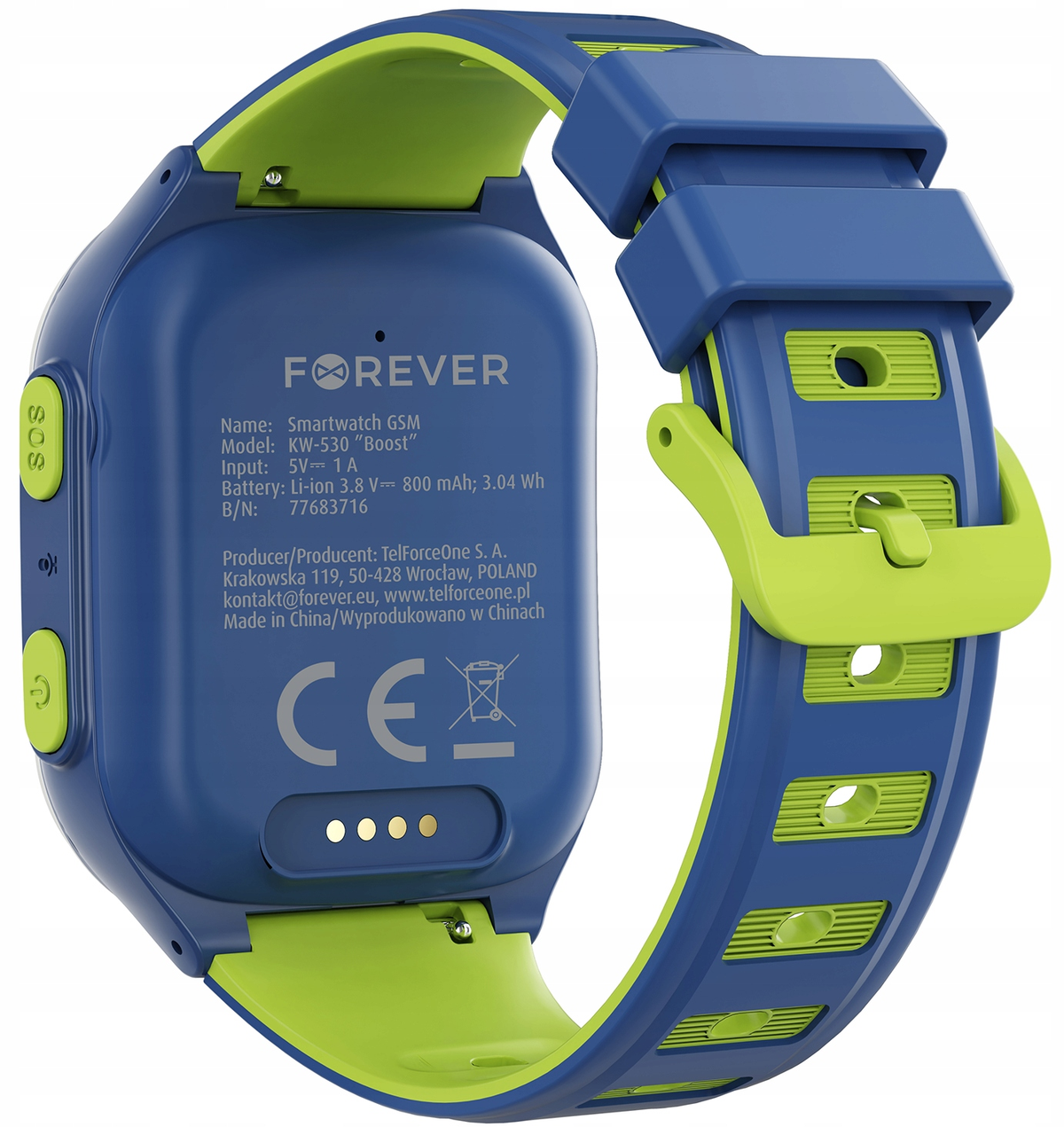 Smartwatch Forever Kids Boost KW-530 Call, Blauw