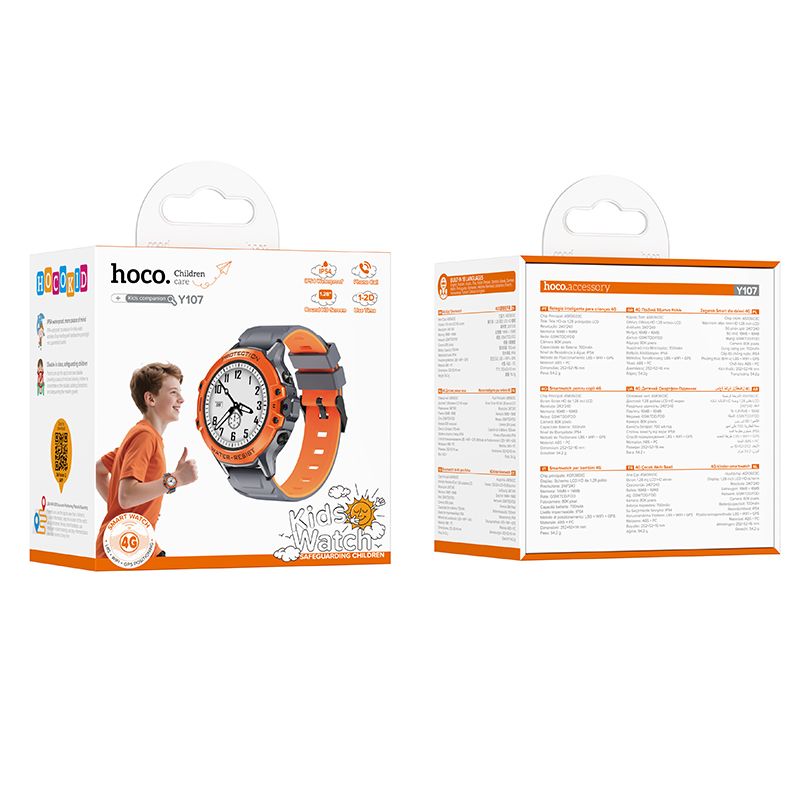 Smartwatch HOCO Y107 Kids Call, Oranje