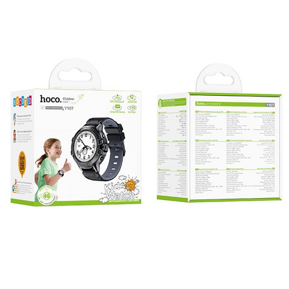 Smartwatch HOCO Y107 Kids Call, Zwart, Herverpakt