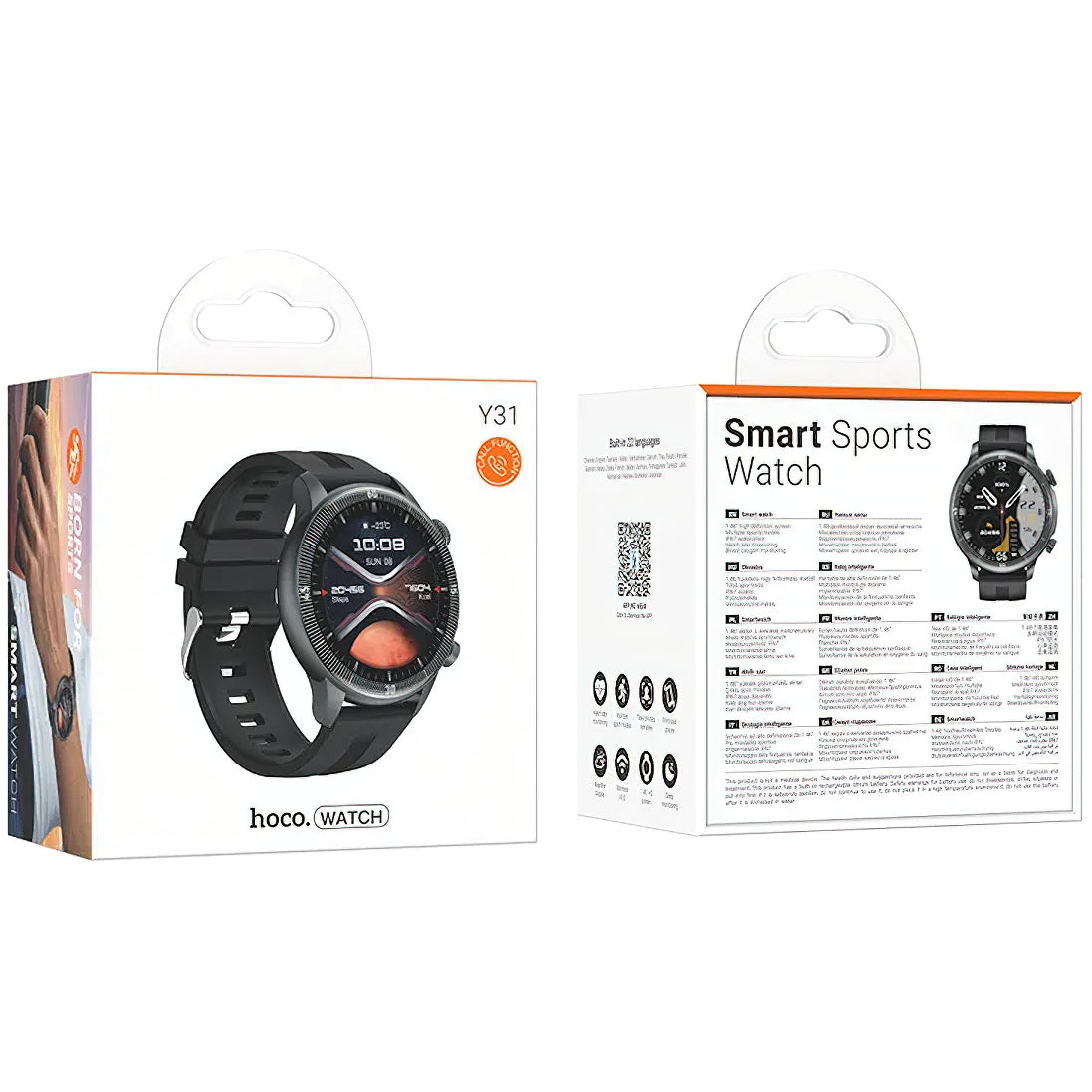 Smartwatch HOCO Y31 Call, Zwart