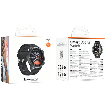Smartwatch HOCO Y31 Call, Zwart