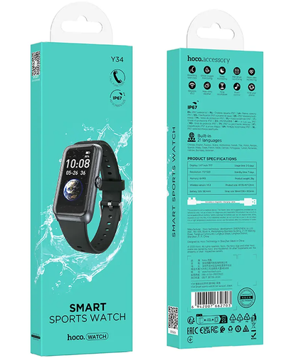Smartwatch HOCO Y34 Call, Zwart