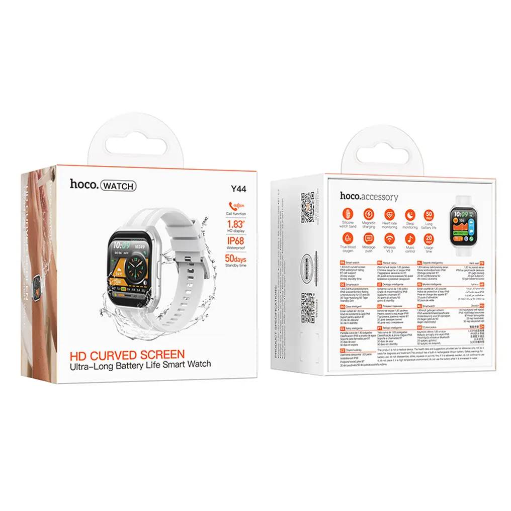 Smartwatch HOCO Y44 Call, Zilver