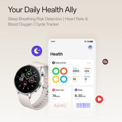 Smartwatch OnePlus Watch 3, 43mm, Zilver 5491100422