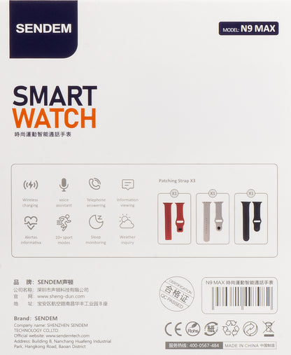 Smartwatch Sendem N9 Max, Orange