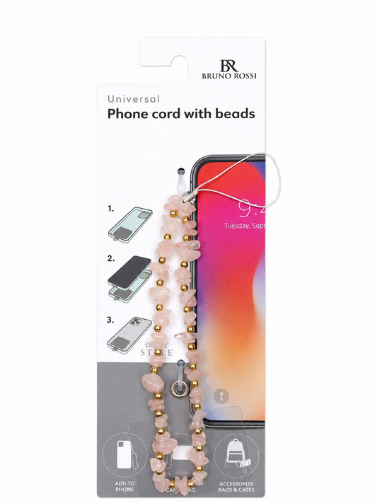 Telefoonkoord met kralen Bruno Rossi BT-20, multicolor