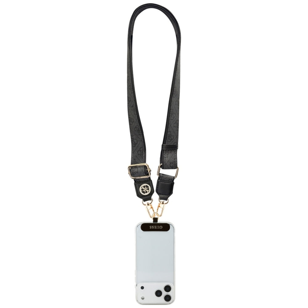 Telefoonkoord Guess 4G Strass Metalen Logo, Zwart