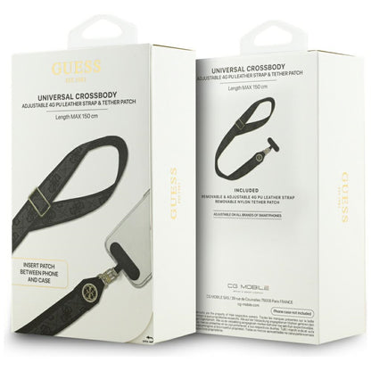 Telefoonkoord Guess 4G Strass Metalen Logo, Zwart