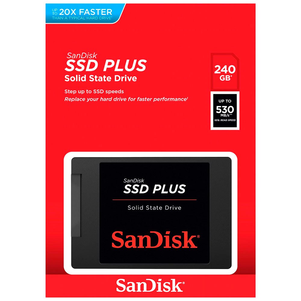 SanDisk Plus Solid State Drive (SSD), 2,5 inch, 240 GB, SATA III SDSSDA-240G-G26 