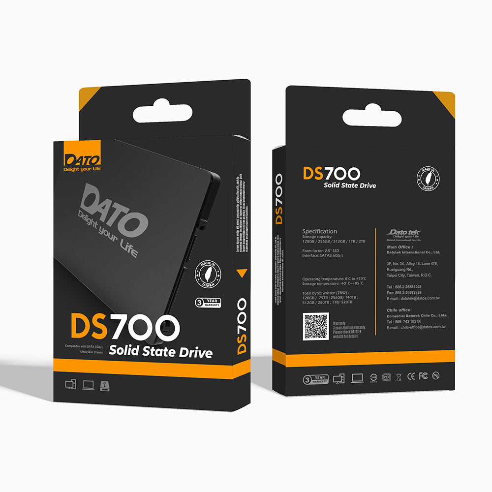 Solid State Drive (SSD) Dato, 2.5inch, 4TB, SATA III, Zwart DS700SSD-4TB