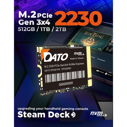 Solid State Drive (SSD) Dato DP330, NVME M.2 2230, PCIE Gen3x4, 2TB, Zwart DP330SSD-2TB