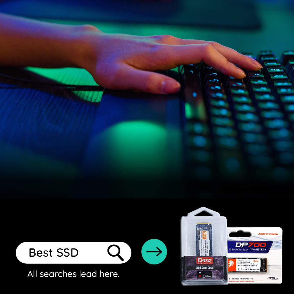 Solid State Drive (SSD) Dato, NVME M.2 2280, PCIe, 2TB, Zwart DP580-2TB