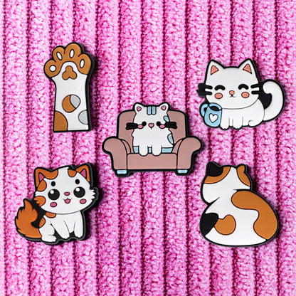 3D OEM Kat Sticker voor Telefoonhoes / Tablet, Set van 5 stuks, Multicolor