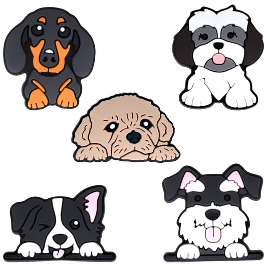 3D OEM Dog Sticker voor Telefoonhoes / Tablet, Set van 5 stuks, Multicolor
